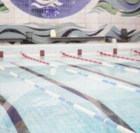 Swimming pool for swimming training